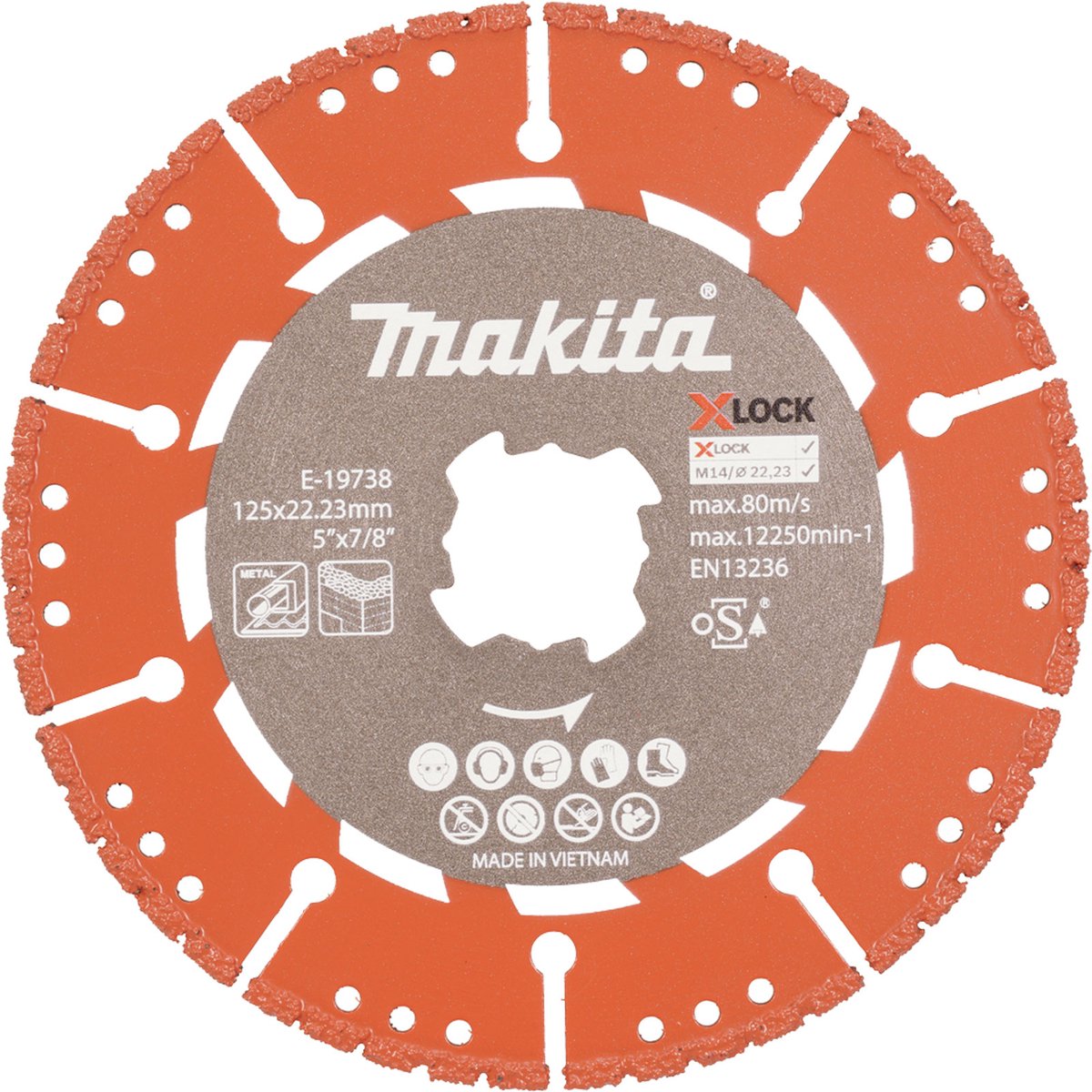 Makita e-19738 disco de corte diamante rescate 125 mm