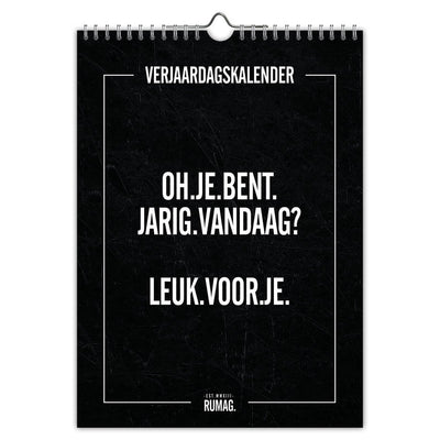 Rumag verjaardagskalender - 18x25 cm