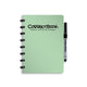 Quaderno cancellabile Correctbook A5 – quaderno riutilizzabile – misty mint – a righe – inclusa salvietta per penna – può essere integrato con pagine extra