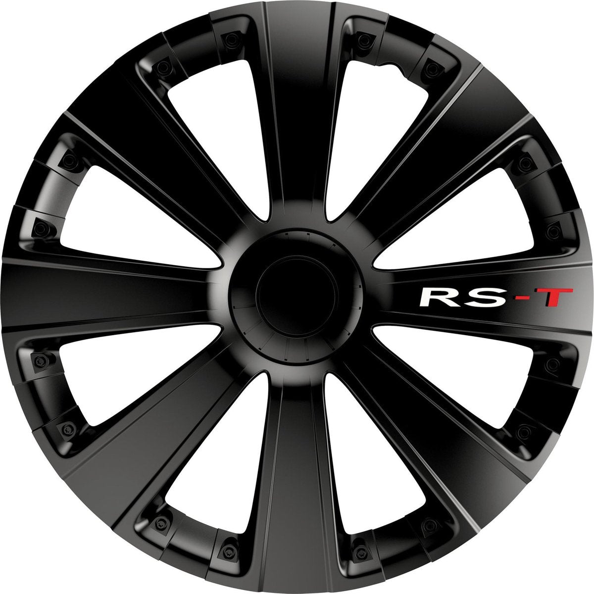 Carpoint wieldoppen rs-t 16 inch abs zwart set van 4