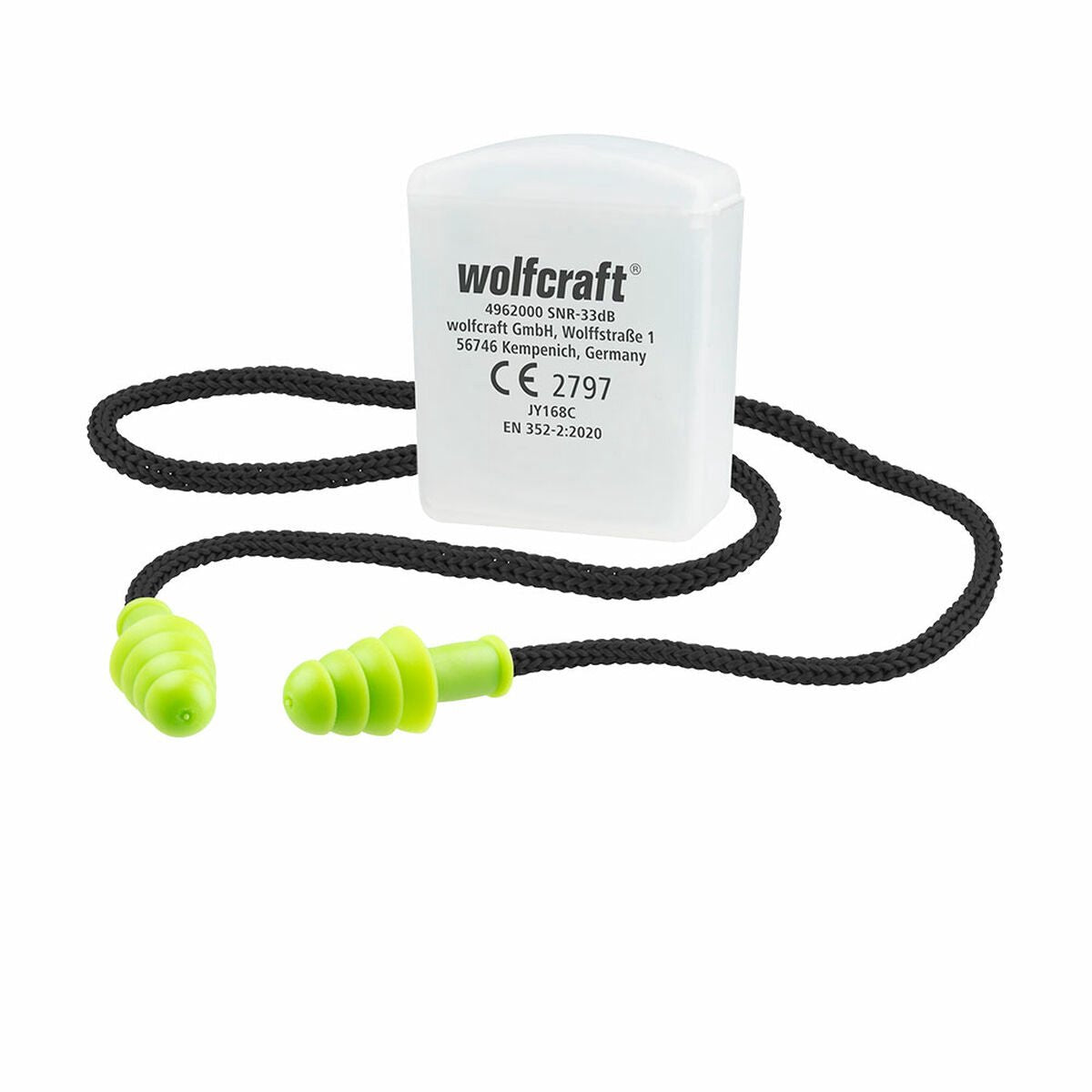 Tappi per le orecchie Wolfcraft | con cordino | 1 paio - 4962000