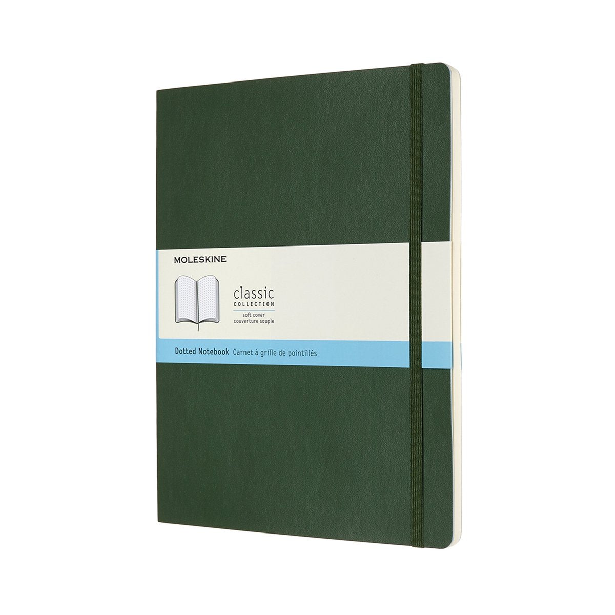Moleskine classic notitieboek - extra large - softcover - gestippeld - mirte groen