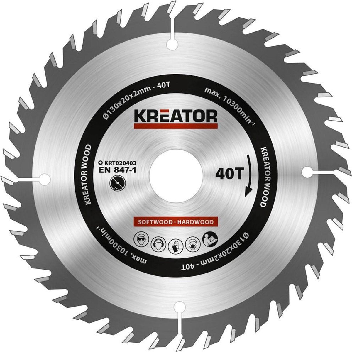 Kreator - krt020403 - lama per sega circolare - 130mm40t