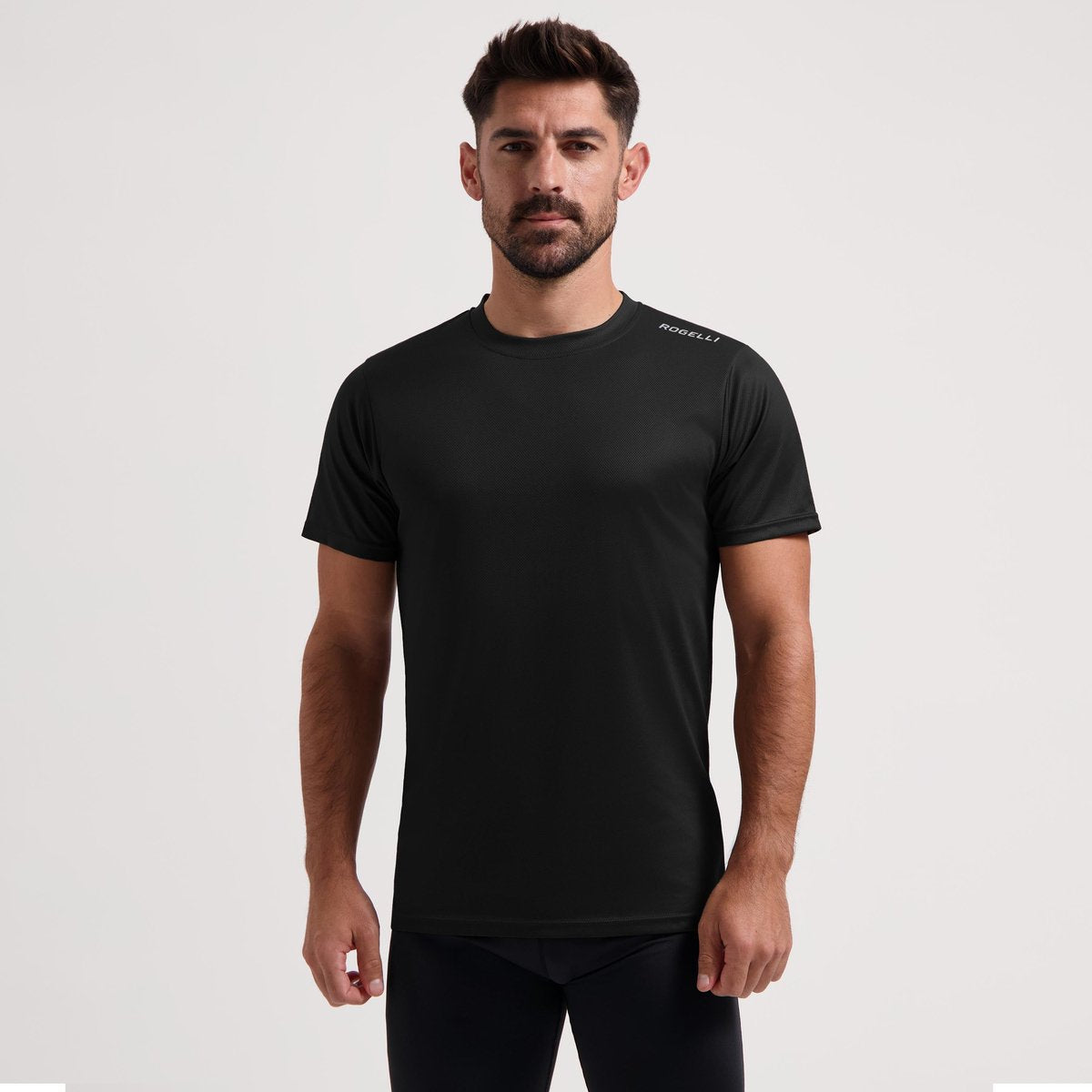 Rogelli promo camiseta de running para hombre - manga corta - negro - m