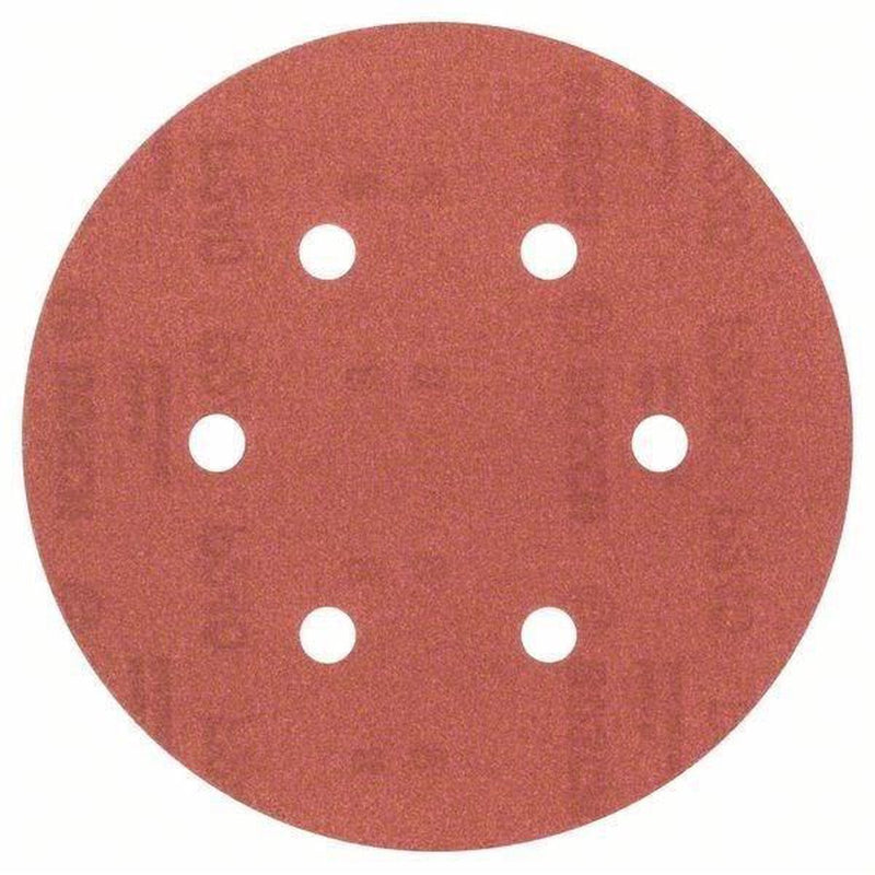 Juego de hojas de lija Bosch de 5 piezas para lijadoras excéntricas perforadas de 150 mm - grano 240