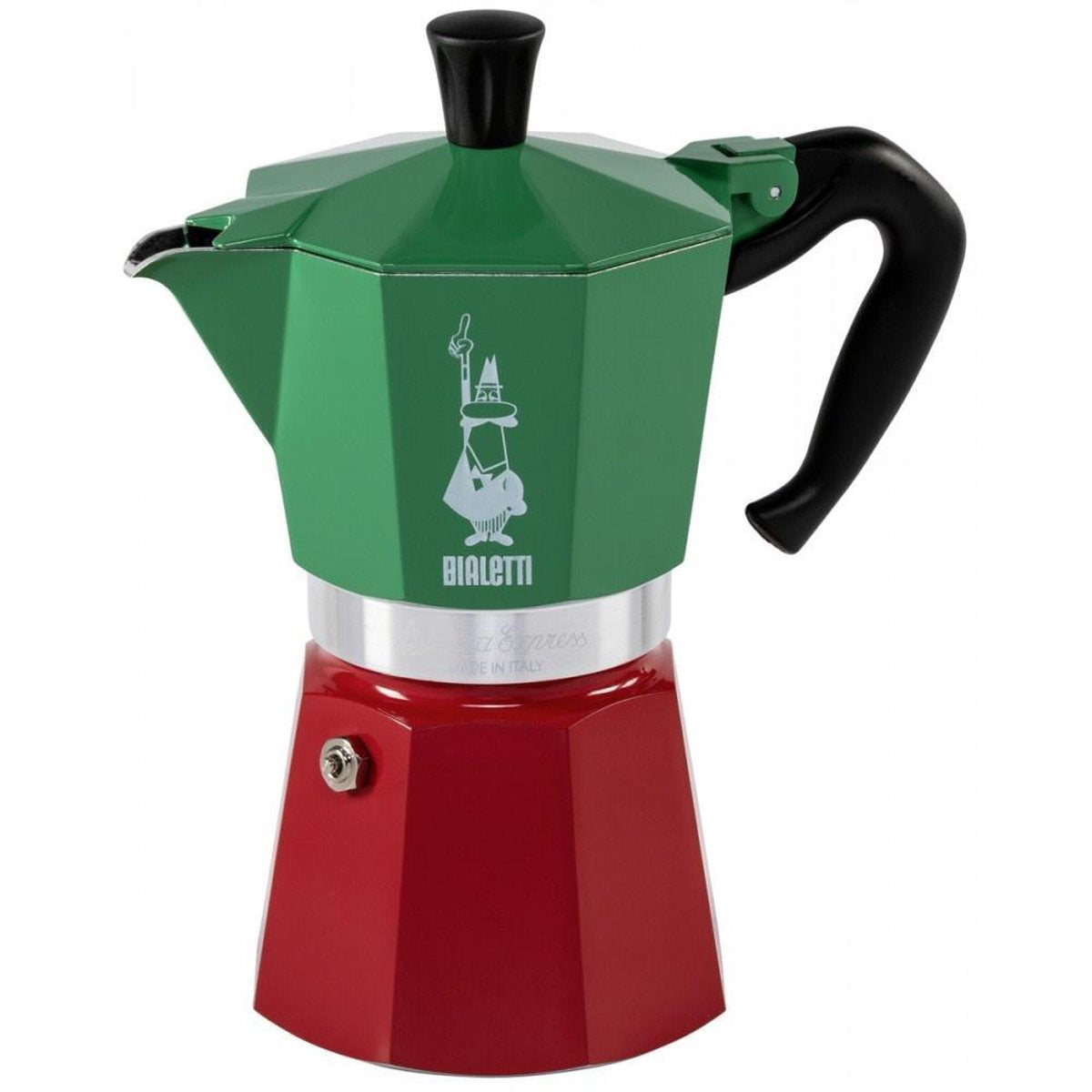 Bialetti moka express italia 6 tazas – cafetera eléctrica – aluminio