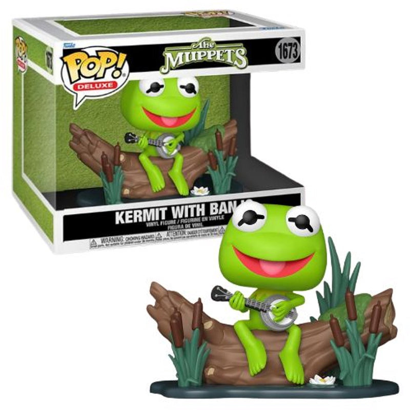 Funko los muppets kermit con banjo (pop! deluxe) figura de vinilo 1673 pop unisex! - neutro - estándar
