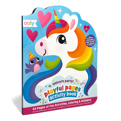 Ooly - pagine giocose - libro di adesivi colorabili - festa con unicorni!