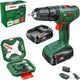Bosch easyimpact 18v-40 accu klopboorschroefmachine 18v li-ion + 2 accu's + lader + 34 accessoires