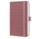 Sigel jolie notebook - flair - a6 - rosso polvere - a righe - copertina rigida - si-jn134