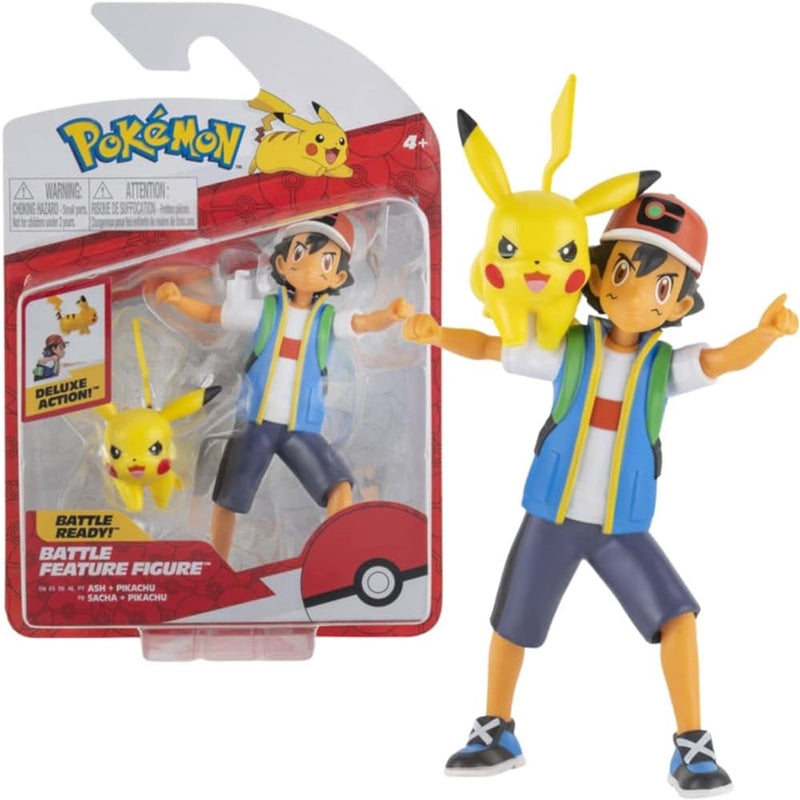 Figura Jazwares Pokémon Battle - Ash Pikachu