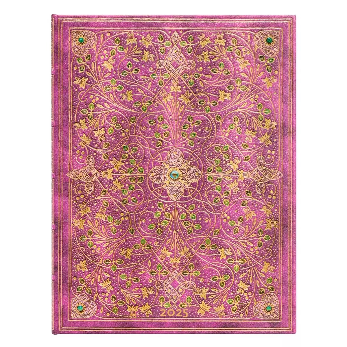 Paperblanks sangorski sutcliffe- diamond jubilee (sangorski sutcliffe) ultra 12-month vertical hardback dayplanner 2025 (elastic band closure)