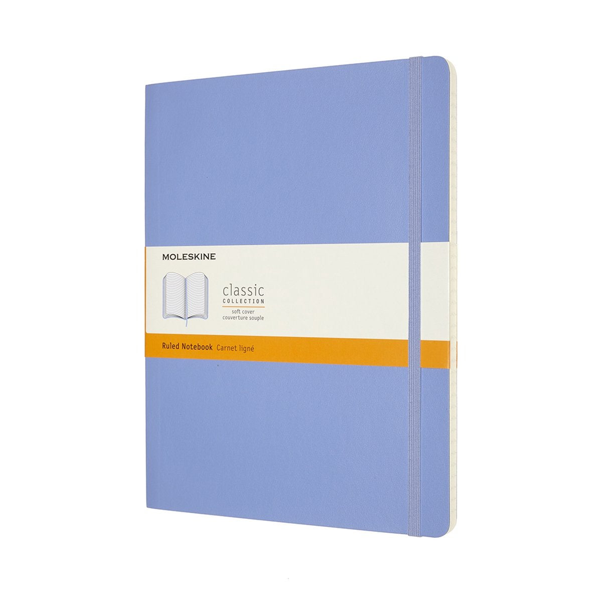 Taccuino classico Moleskine - extra large - copertina morbida - a righe - blu ortensia