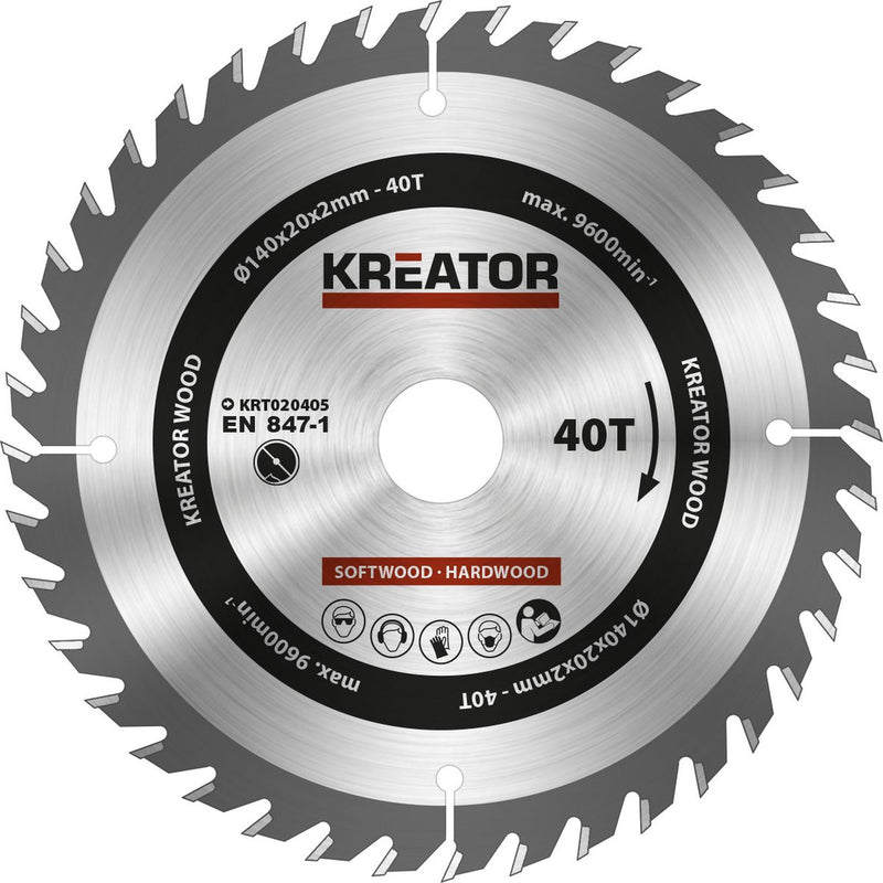 Kreator - krt020405 - lama per sega circolare - 140mm40t