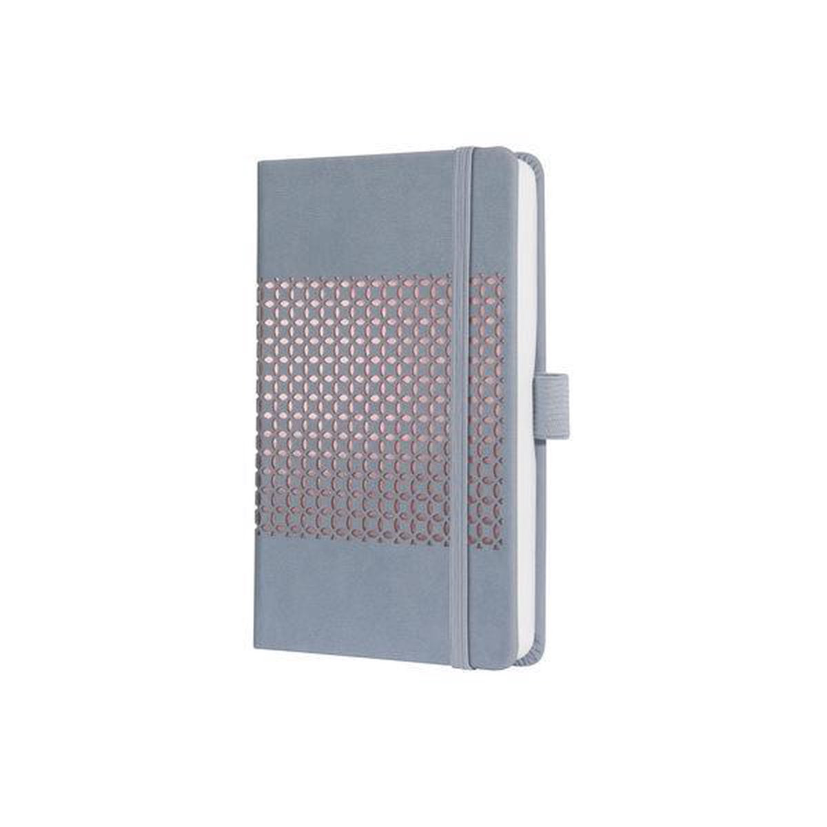 Cuaderno sigel jolie - impress - a6 - tapa dura - 174 páginas - rayado - 80 gramos - gris glaciar - si-jn208