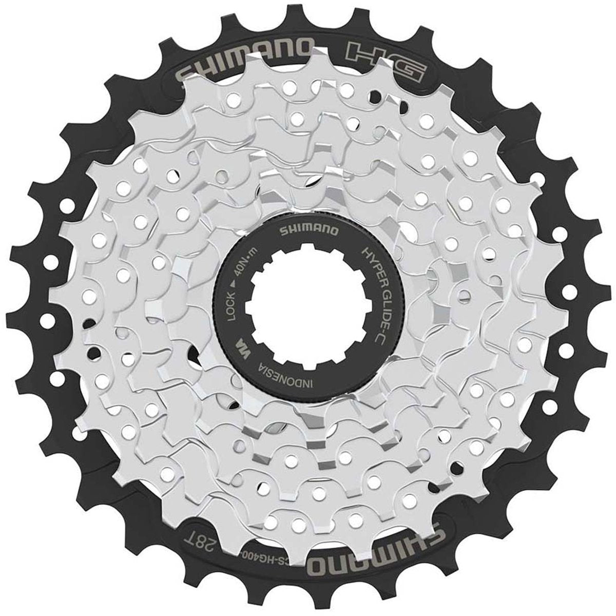 Shimano cs-hg400 altus bicycle cassette silver 7s 11-28t