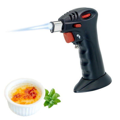 Westmark gasbrander voor het gratineren, flamberen en karamelliseren, regelbare vlam, incl. kinderbeveiliging, kunststof rvs, zwart, 12392280