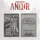 Disney fanattik star wars - iconic scene collection limited edition ingot andor verzamelobject - zilverkleurig