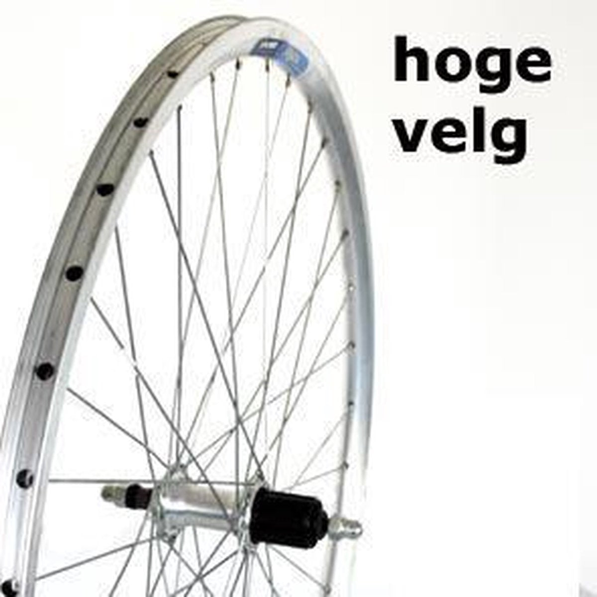 Roland Achterwiel 28 vast cass 8v Alu V-profil zilver