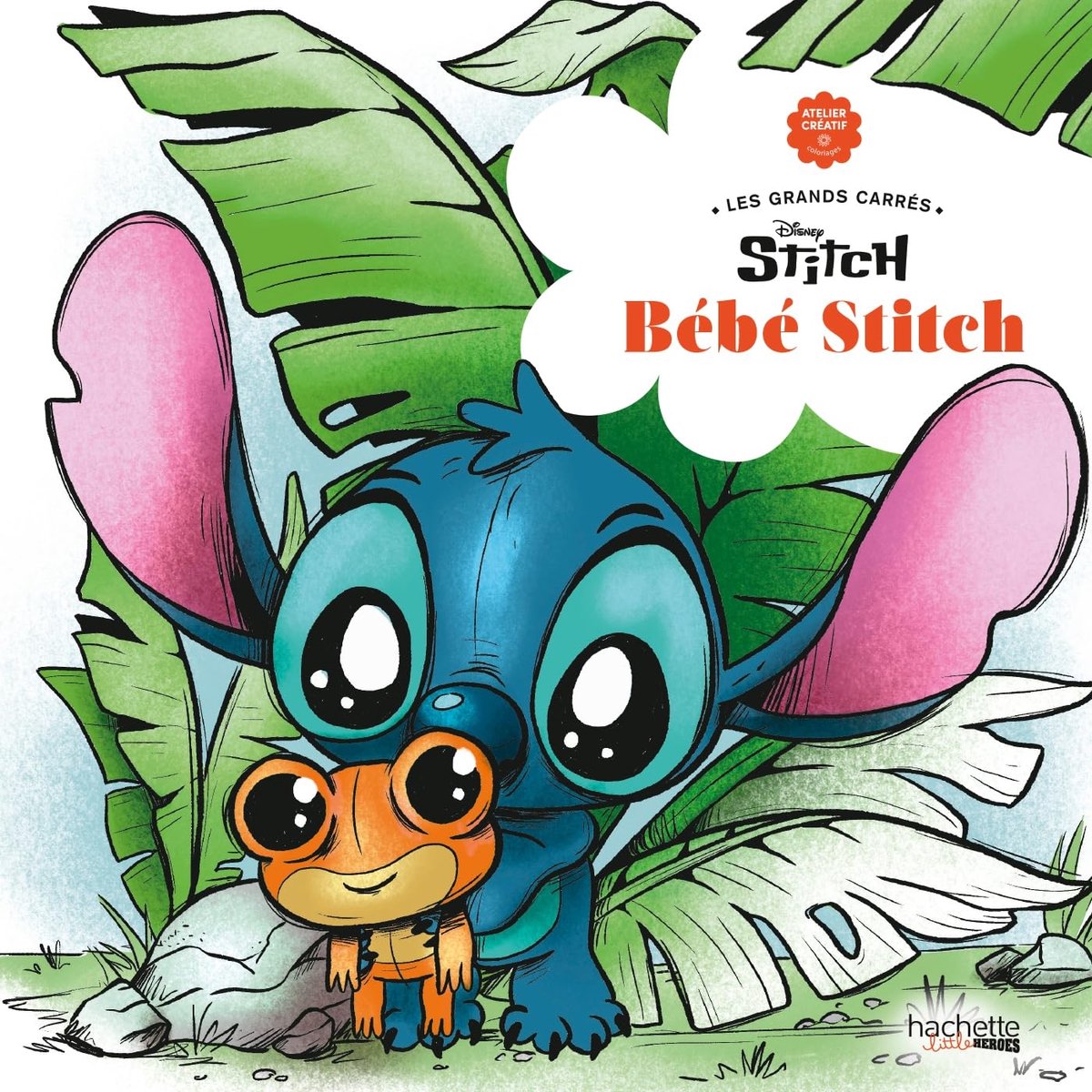 Hachette heroes les grands carrés bebe stitch - hachette - libro para colorear para adultos y niños