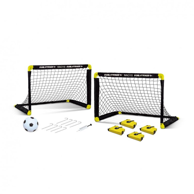 Set porta calcio Tachan per bambini - 2 porte pieghevoli - completo di pompa da calcio - set allenamento - campo da gioco portatile