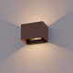 Aplique LED Calex Venice - rectángulo - arriba abajo - ángulo de haz ajustable - 7w - luz blanca cálida - para interior y exterior - color óxido
