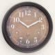 Nexttime jasmine – reloj de pared con estación meteorológica – 23,5 cm – metal – marrón – resistente a la intemperie