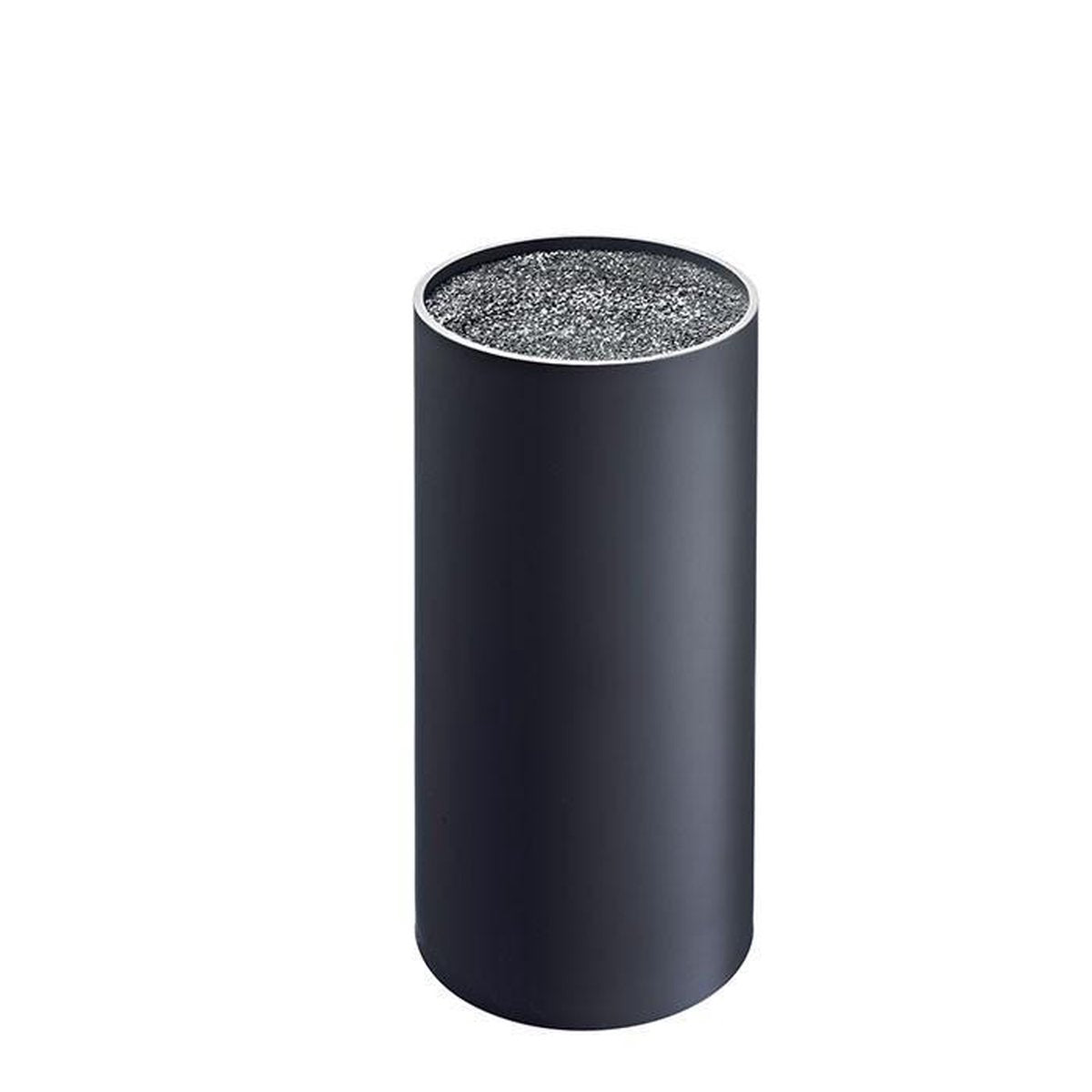 Ceppo portacoltelli Westmark, rotondo, con setole in plastica, diametro: 11 cm, altezza: 22,2 cm, per una lunghezza della lama fino a 20,3 cm, plastica, nero, 14502260