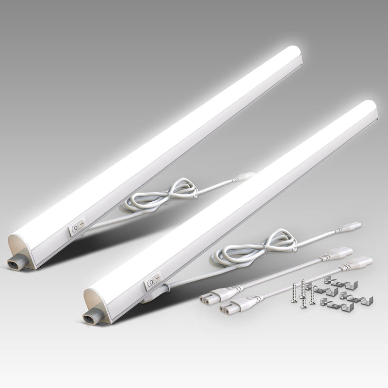 Briloner b.k.licht take - set di 2 illuminazione sottopiano a LED - luce sottopensile - 4 W - 400 lm - luce bianca neutra 4.000 K - lampada da cucina - 31 cm - bianco
