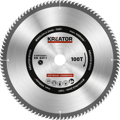 Kreator krt020431 lama per sega legno - 305mm100t
