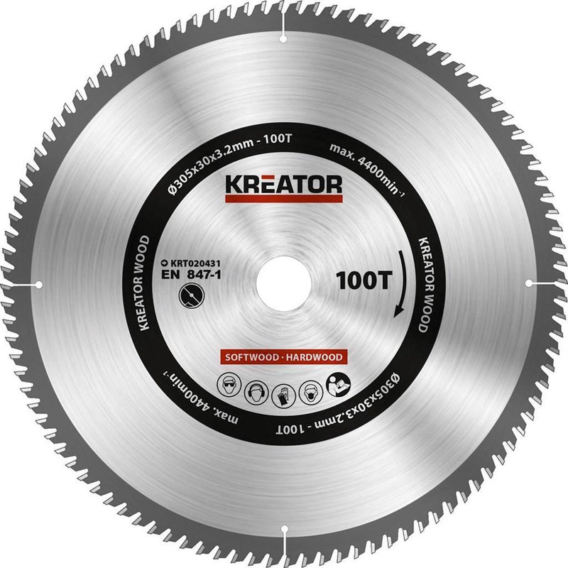 Kreator krt020431 lama per sega legno - 305mm100t