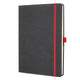 Quaderno Sigel - conceptum - a4 - 194 pagine - 80 grammi - pois - grigio rosso - si-co694