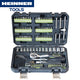 Heinner 131-delige 1 4 doppenset incl. complete bitset en ratel in gereedschapskoffer - chroom vanadium dopsleutelset