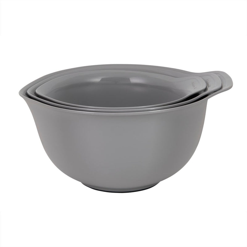 Ciotole Kitchenaid, set da 3 pezzi, con beccuccio, 2,4 l, 3,3 l, 4,3 l, plastica, inseribile, grigio -