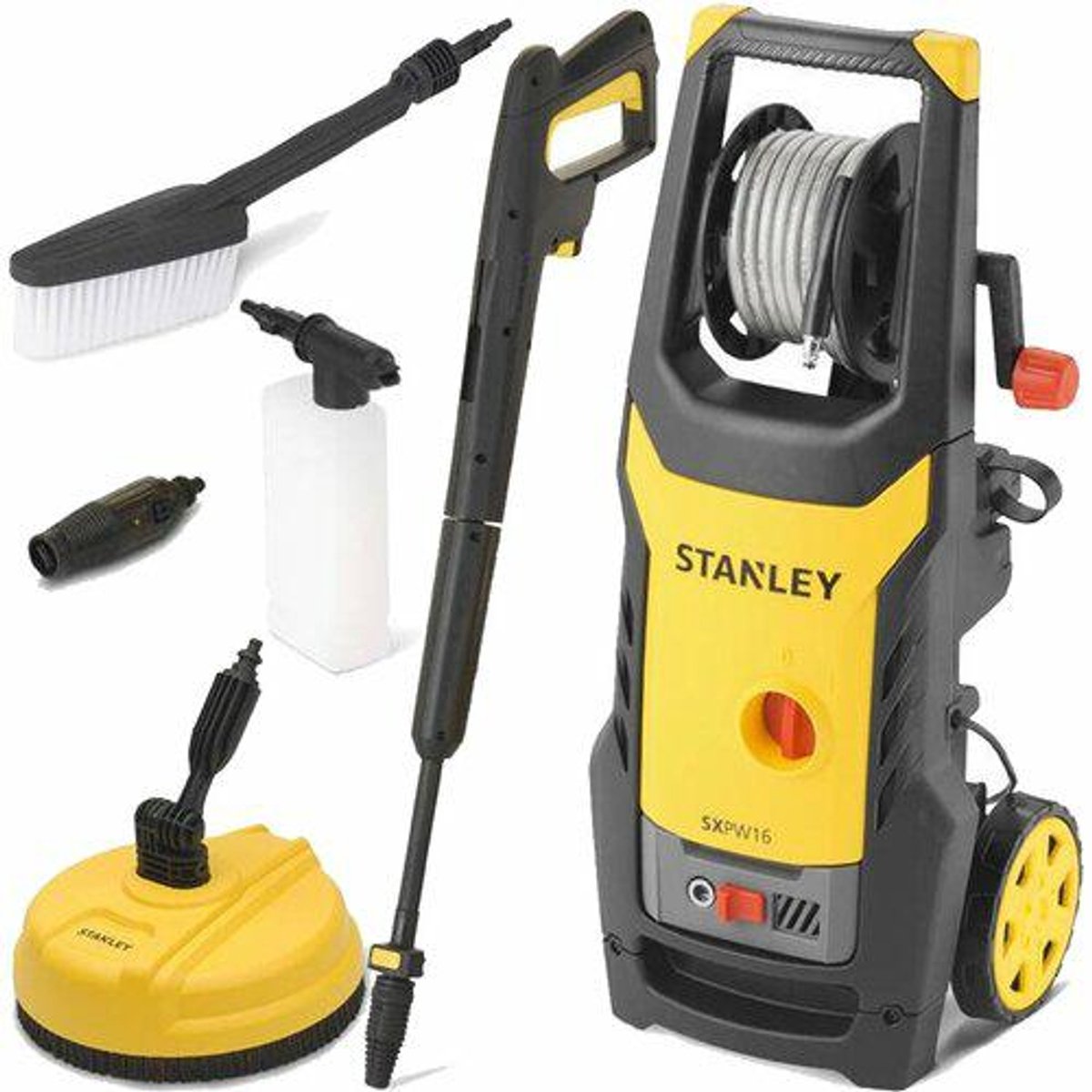 Stanley sxpw16pe - hogedrukreiniger - 1600w - aluminium pomp - 125 bar