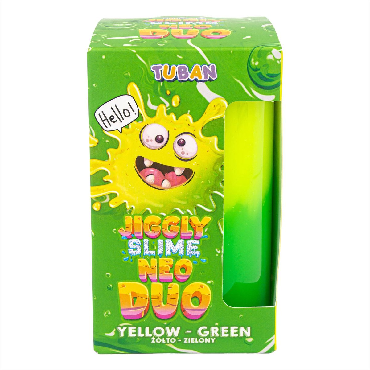 Tuban speelgoed jiggly slime neo duo geel groen 430 g multicolor.