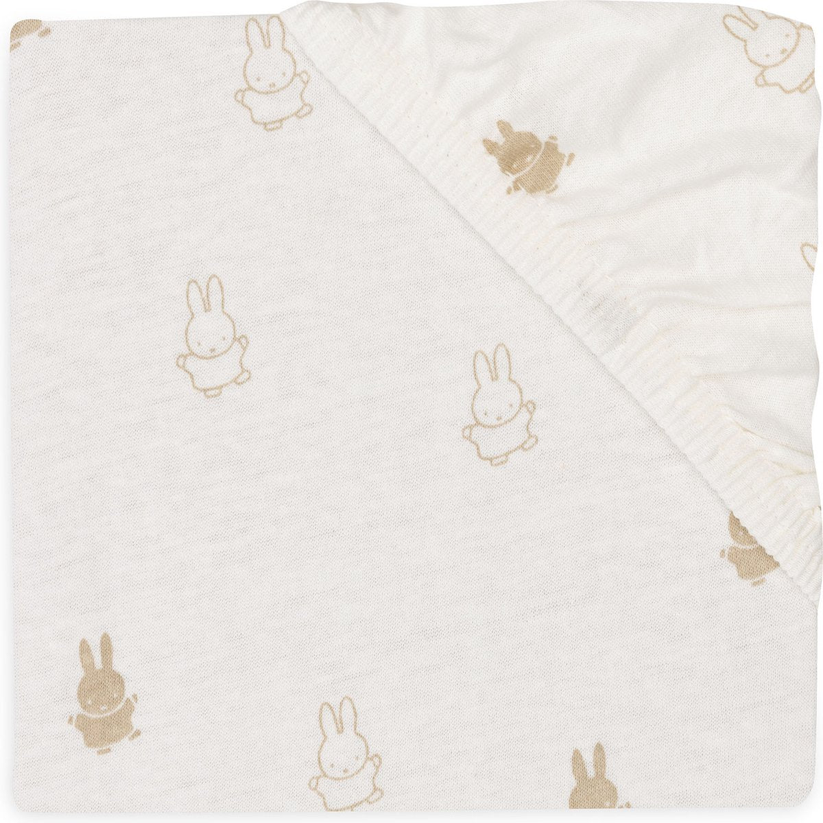 Jollein x Miffy - lenzuolo con angoli jersey 40 50x80 90 cm - culla, lettino, lettino - happy miffy - nougat