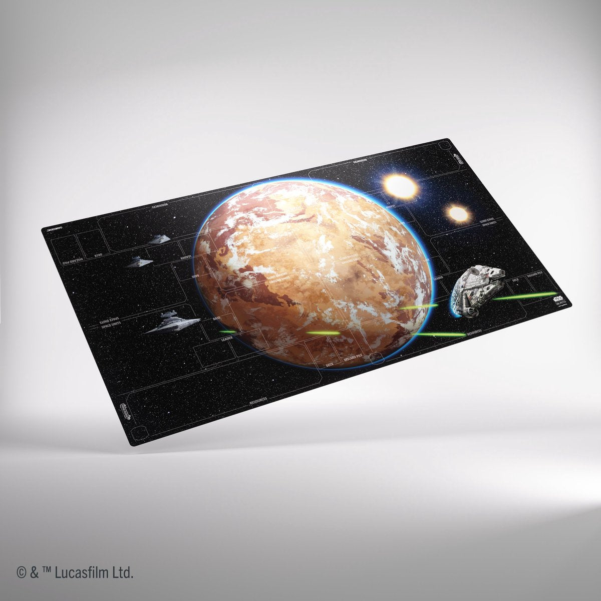Tappetino da gioco Gamegenic Star Wars Unlimited Battle Zone - 130 x 70 cm - Tappetino da gioco dimensioni tavolo per Star Wars: illimitato -