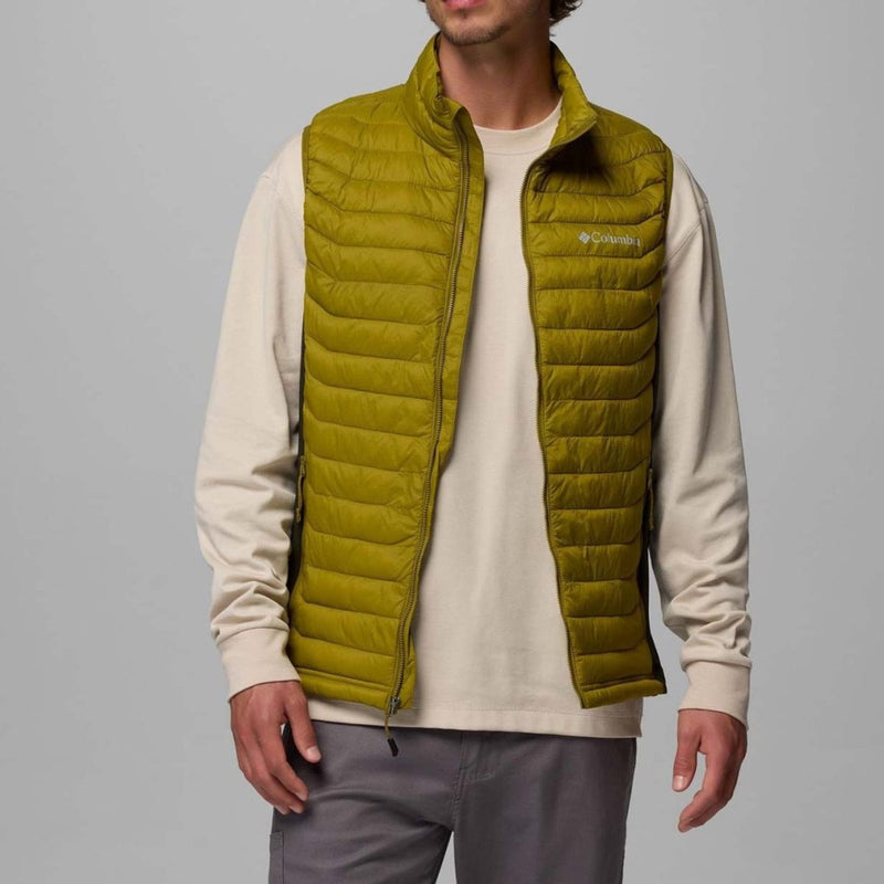 Gilet ibrido da uomo Columbia Powder Pass™ - gilet ibrido - verde muschio, greenscape