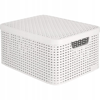Serie Curver style - caja de almacenamiento con tapa - 18l - gris claro