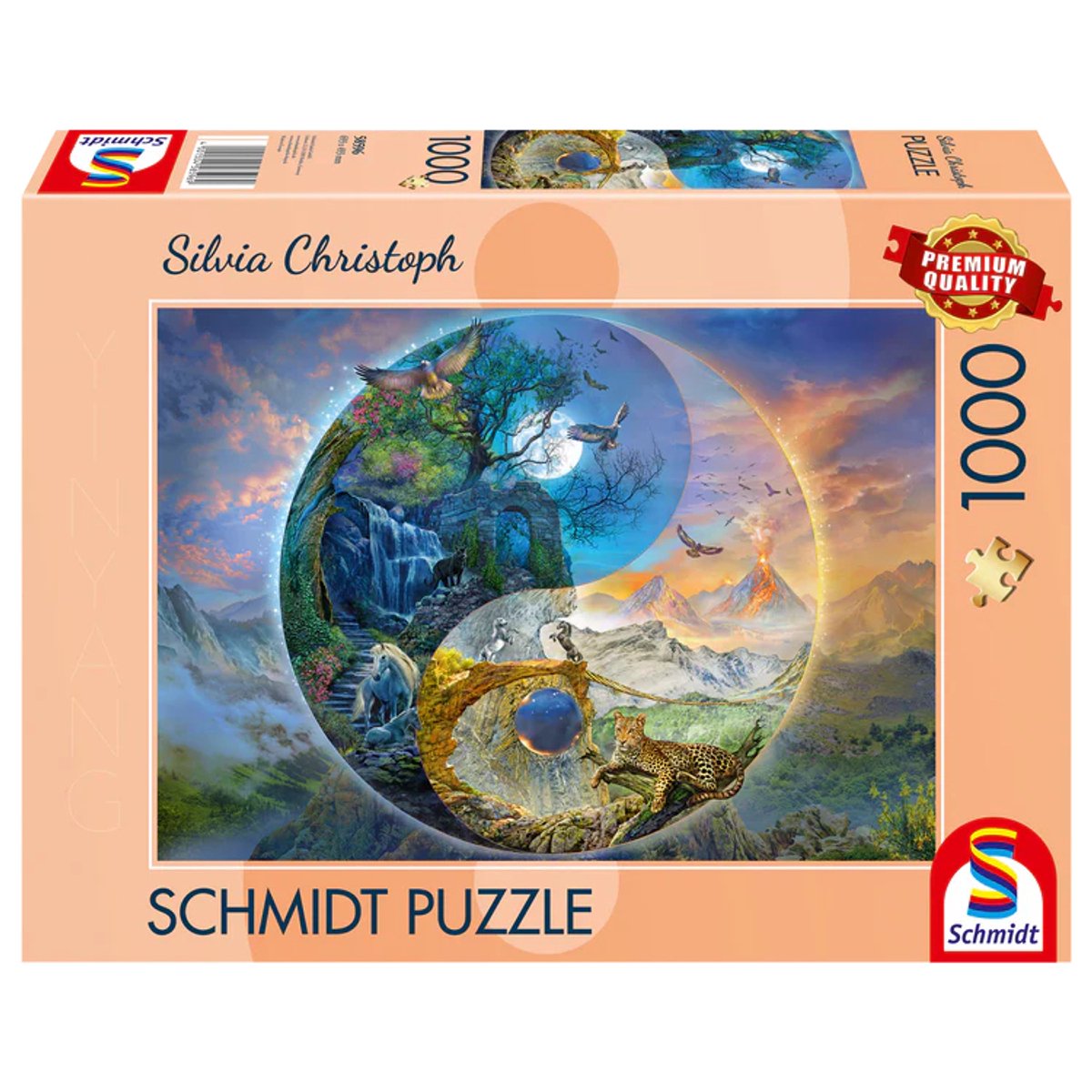 Schmidt - legpuzzel - yin yang, bergwereld - silvia christoph - 1000 stukjes - volwassenen - vanaf 12 jaar