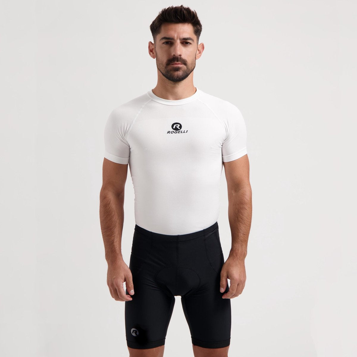 Rogelli core korte fietsbroek heren met zeem - wielrenbroek - zwart - maat s