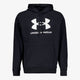 Under armour ua rival fleece logo hd-blk heren sporttrui - zwart - wit