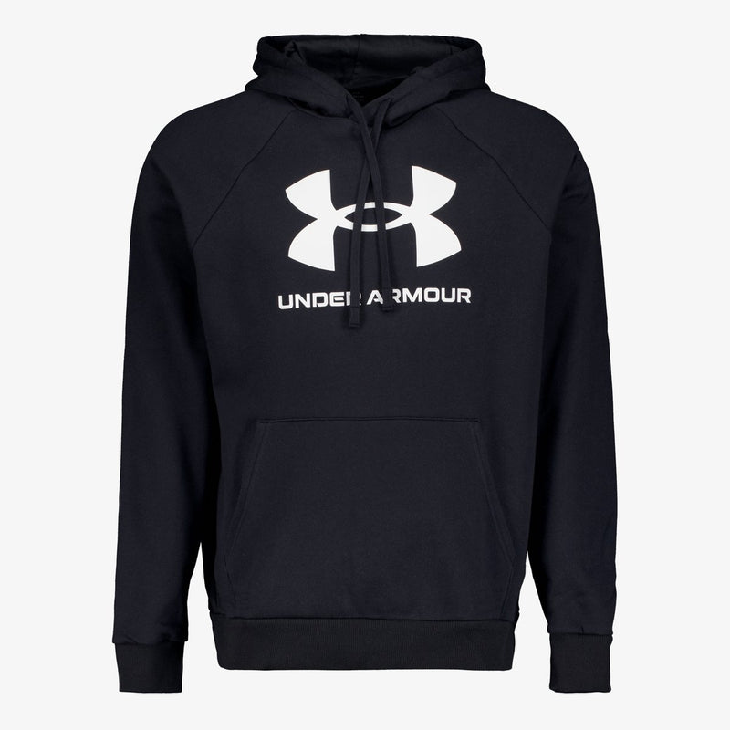 Maglia sportiva Under Armour UA Rival Fleece Logo HD-BLK da uomo - Nera - Bianca