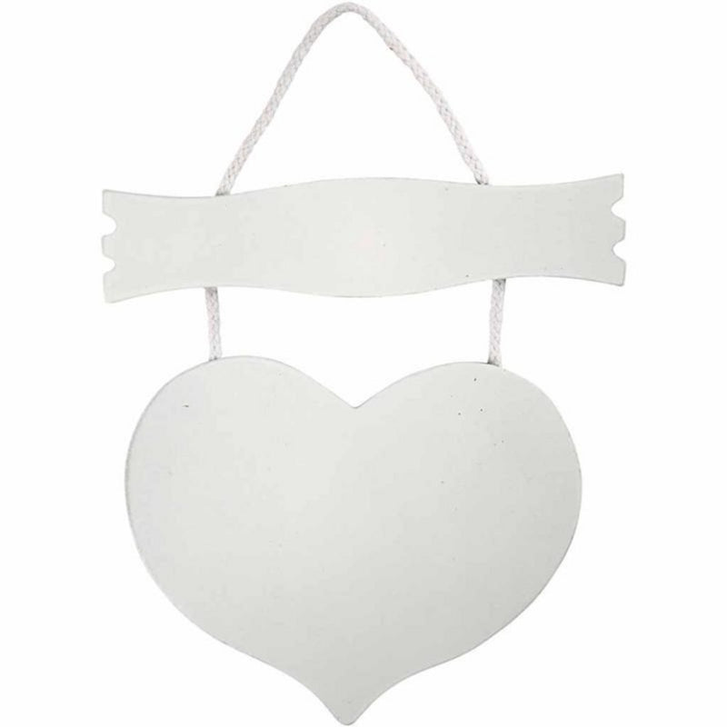 Cuore aziendale Creativ con targhetta, misura 28x19 cm, spessore 5 mm, 1 pezzo