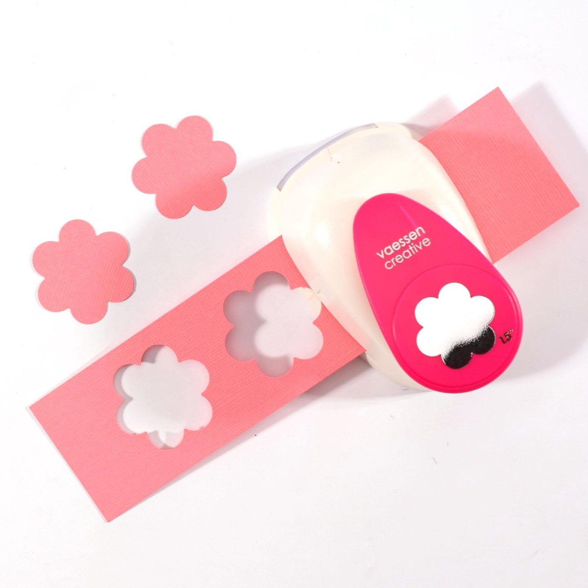Punzone creativo Vaessen - punzone per figure - fiore - 3,4 x 3,8 cm