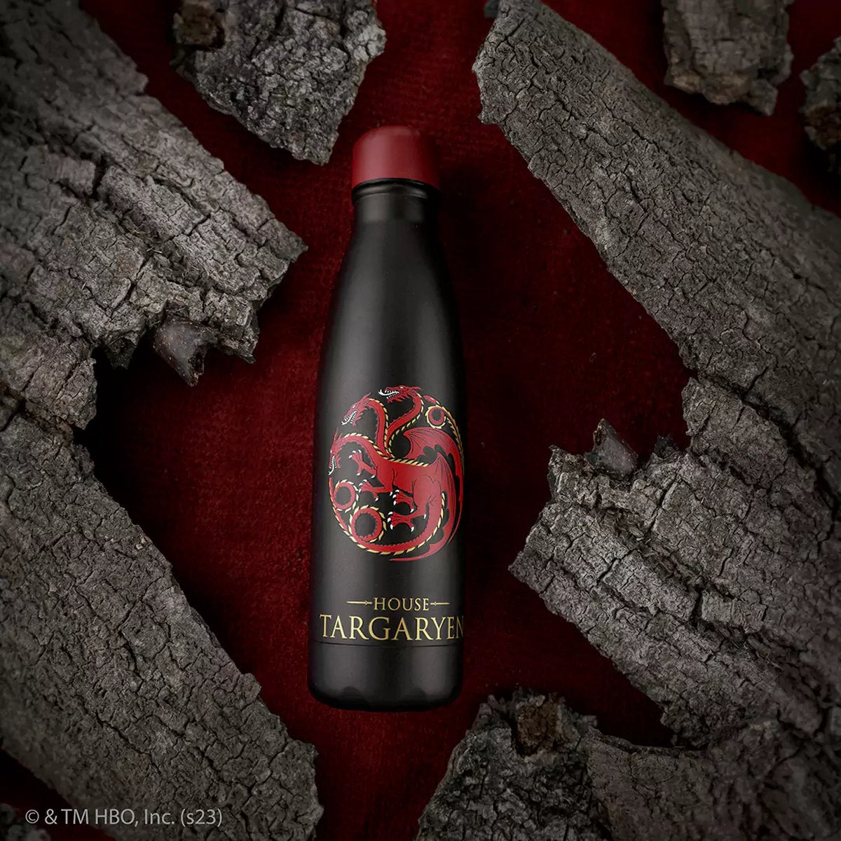 Cinereplicas juego de tronos botella de agua termo metal casa targaryen