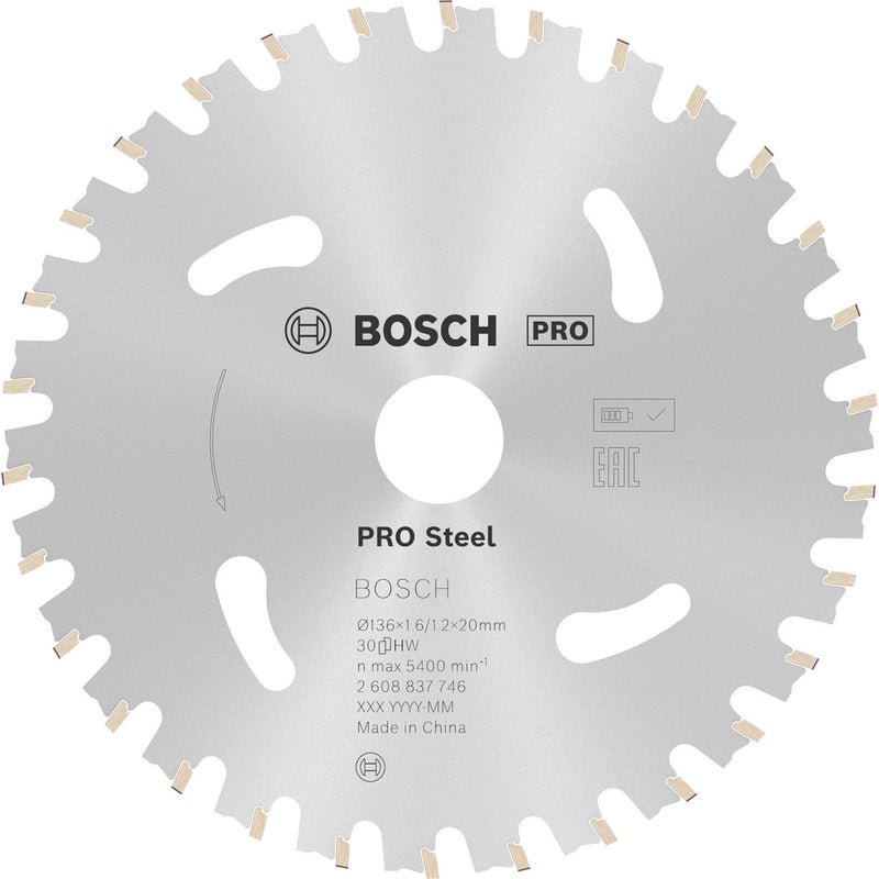 Bosch pro steel accuzaagblad voor cirkelzagen 136 x 1,6 x 20 mm -...