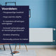Plieger compact paneelradiator type 22 vlak - wit - 60 x 60 cm