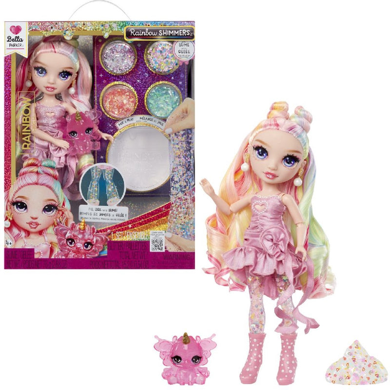 Mga entertainment arcobaleno alto arcobaleno luccica con melma bambola di moda bella (rosa)